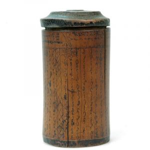 bamboo tobacco tube with vertical writing in Batak script